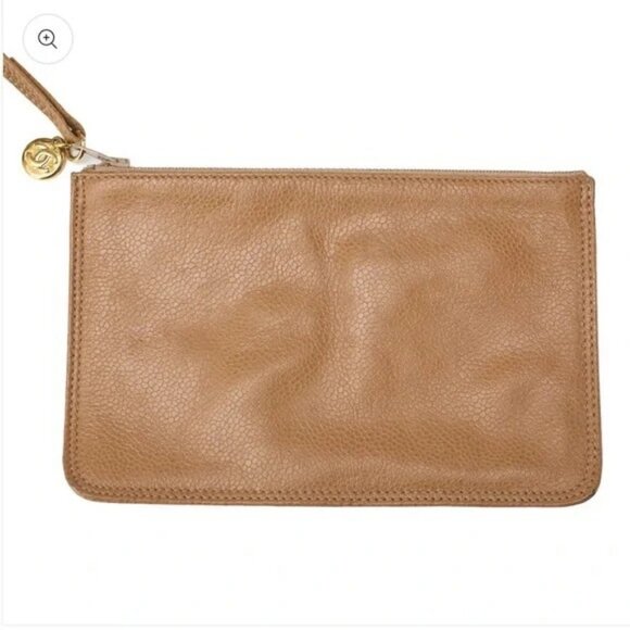 Authentic CHANEL vintage beige brown caviar bucket with pouch - Picture 5 of 13